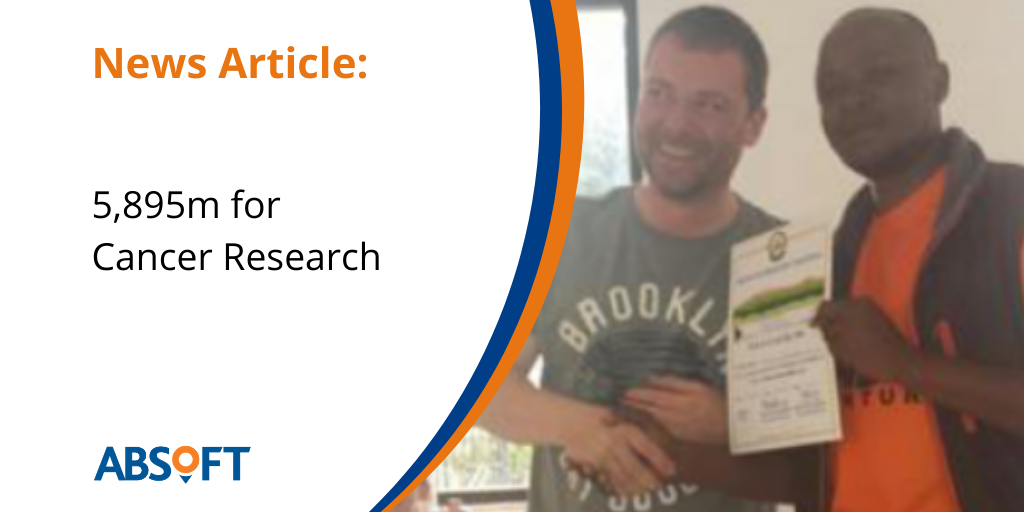 Absoft employee charity fundraising for cancer research