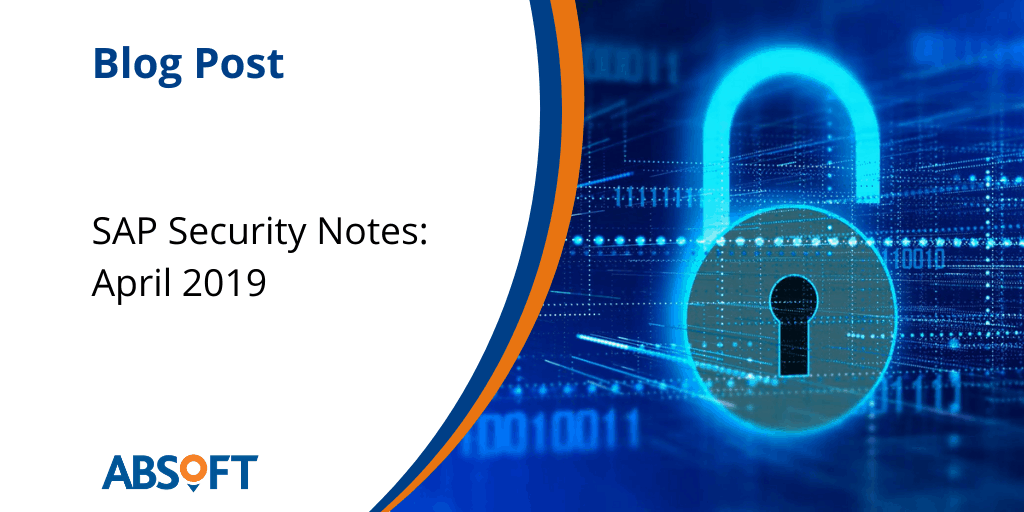 SAP Security Notes Review April 2019