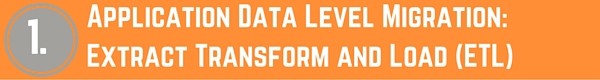 Application Data Level Migration - Extract Transform and Load (ETL)