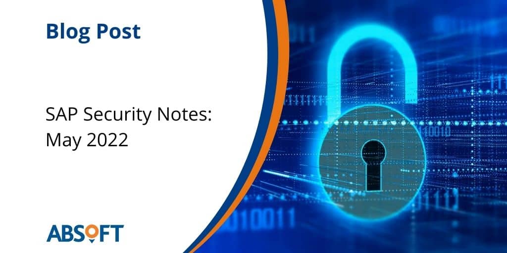 SAP security notes may 2022